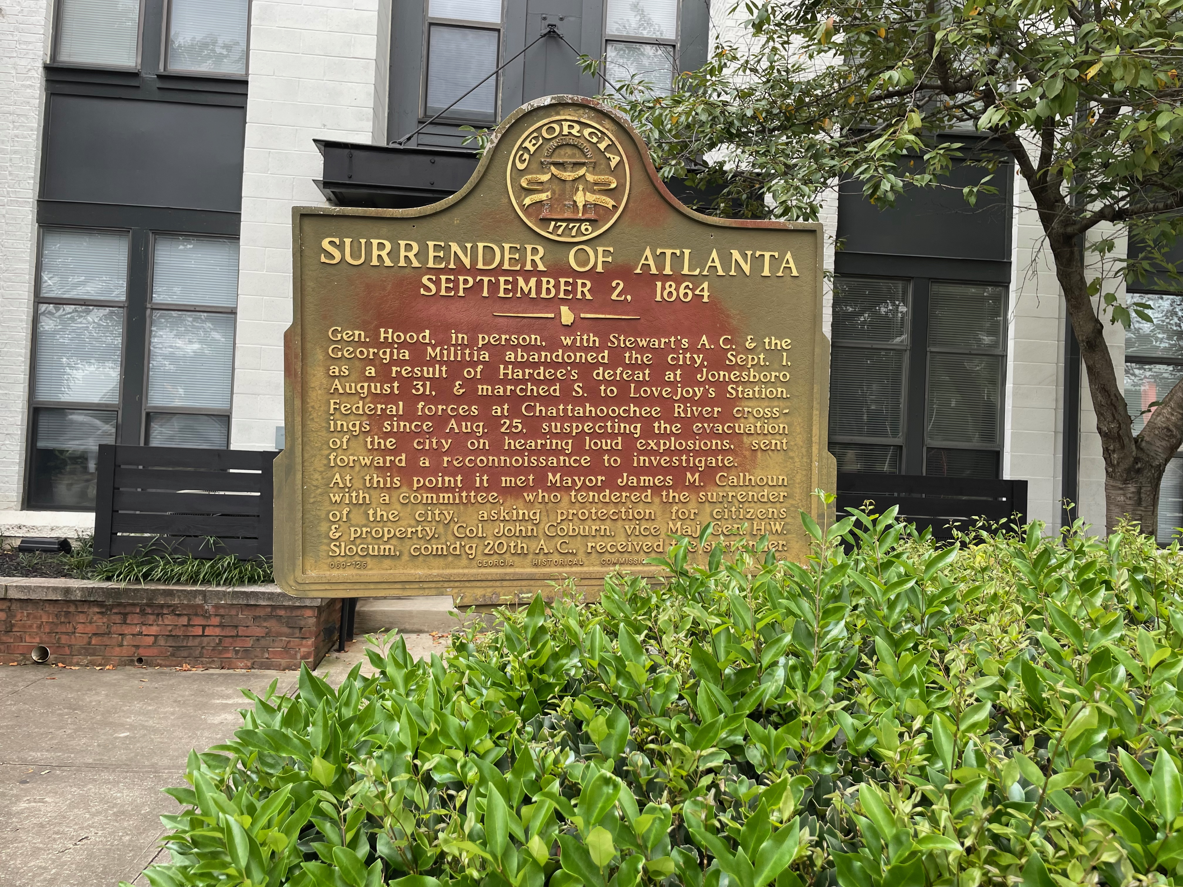 Surrender of Atlanta Plaque